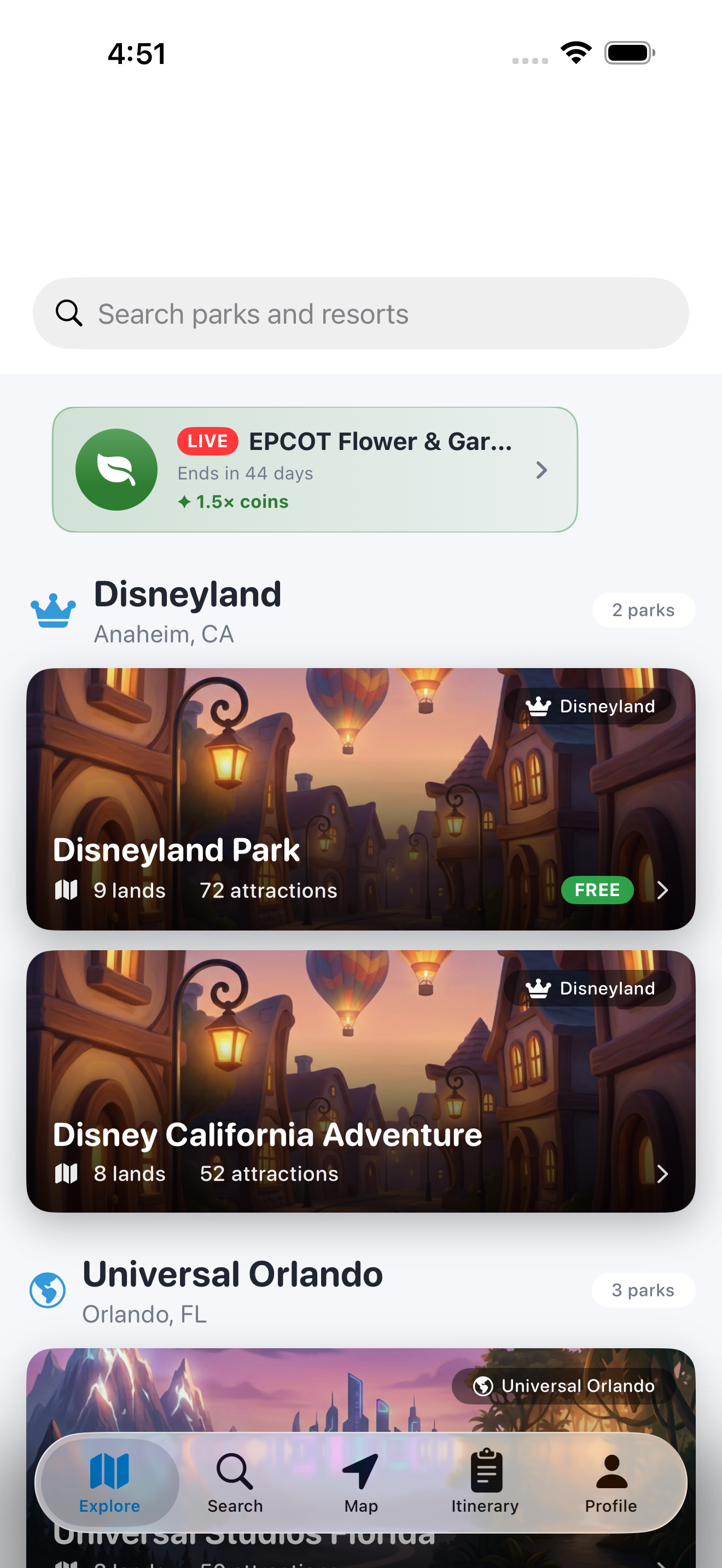 Live Wait Times